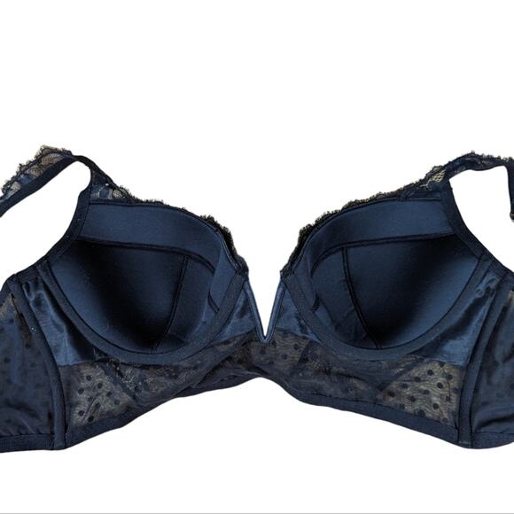 Victoria's Secret Dream Angels V Cut Corset Bra Black Lace Underwire - Size 36DD - Picture 5 of 7